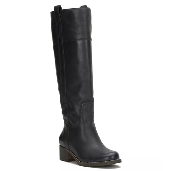 Lucky Brand Women’s Black Hybiscus Wide Calf Boot Size 7.5 M - Picture 1 of 11